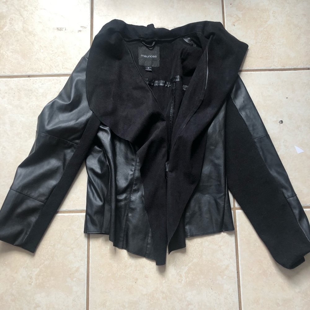 Black leather jacket